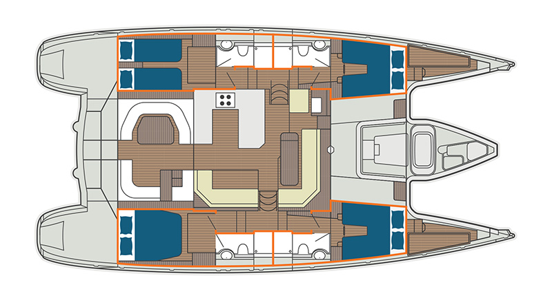 Yacht Whimbrel cabin layout